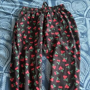 Cherry Print Kids Pajama Pants.